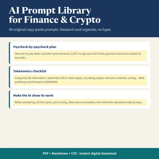 AI Prompt Library for Finance & Crypto Research