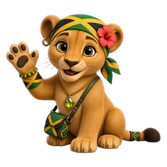 Breeska the lioness waving hello