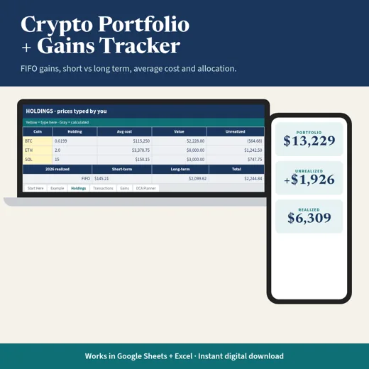 Crypto Portfolio + Gains Tracker