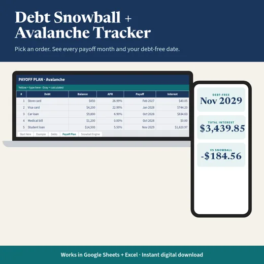 Debt Snowball + Avalanche Tracker