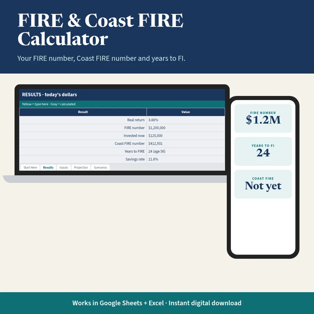 FIRE & Coast FIRE Calculator mockup